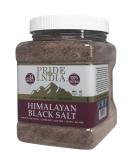 Pride Of India Himalayan Black Rock Salt - Fine Grind 2.2lb (1 Kg) - Kala Namak with 84+ Minerals for Cooking, Tofu Scrambles, Kitchen, Restaurant, Bathing - Natural and Pure - Buy Online on GoSupps.com