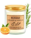 Natural Soy Scented Candle - Vanilla & Orange Aromatherapy | Perfect Gift for Mom & Dad | 45 Hour Burn Time (7oz - Buy Online on GoSupps.com