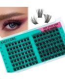AMZGIRL LASH Cluster Eyelash Extensions - DIY Wispy D Curl Individual Lashes - 112pcs Fluffy Natural False Lashes (Vodka & Rum D-12mm) - International Shipping Available - Buy Online on GoSupps.com