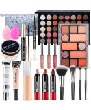 All in one Makeup Set Full Makeup Kit with Makeup Bag Portable 40Color Eyeshadow Palette Face Primer Foundation Make up Concealer Eyeliner Stamp Mascara Lip Gloss Make-up Set Travel - Buy Online on GoSupps.com