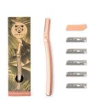 Anymale eyebrow razor with 5 swap blades and blade protection |Facial razor |Women's razor for fluff hair |Face hair remover for women |Rosegold 1. Rosegold - Buy Online on GoSupps.com