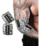 MANUEKLEAR Bench Press Elbow Sleeve - Durable 40 Nylon Wraps for Weightlifting & Powerlifting - Unisex Support in Snowfield Gray - Buy Online on GoSupps.com