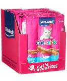 Vita power cat stick classic cat snack meaty mini sticks with salmon in storage size without the addition of sugar and grain (10x 6 pieces) - Buy Online on GoSupps.com