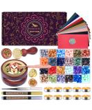Wax Seal Stamp Kit with Gift Box - Aottom Wax Letter Seal Kit with 24 Colors, 650 Pcs Beads, Warmer, Envelopes, Candles, Stamp & Pen - Ideal for Gifting and Decoration - Buy Online on GoSupps.com