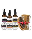Jax of London Three 50ml Aftershave Beard Oil and Three 60g Balm Set Grooming Kit For Men With Boar Bristle Beard Brush Beard Comb Mustache Scissors Gift Set for Men's Daily Grooming Care Gift Set 50 ml (Pack of 6) - Buy Online on GoSupps.com