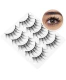 Manga Natural False Eyelashes - Soft Faux Mink Wispy 3D Lashes | 5 Pairs 13mm Curly Fluffy Lashes for a Natural Look - Buy Online on GoSupps.com