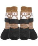 Kooltail Non-Slip Dog Socks & Waterproof Outdoor Shoes - Pfot Protection with Traction Control for Hardwood Floors - Khaki Medium - Buy Online on GoSupps.com
