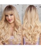 Haircube Ombre Blonde Wig with Pony - Long Corrugated Layers Heat-Resistant for Everyday Use | Natural & Conveniently Graded - Buy Online on GoSupps.com