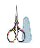 Hisuper Sewing scissors sharp scissors Embroidery Scissors Crafting Threading Scissors with Leather Scissors Cover for Needlework Craft Art Work Manual Sewing Handicraft DIY Tool 3.6 inch Black Flower - Buy Online on GoSupps.com