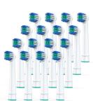 Replacement Toothbrush Heads for Oral-B Braun - Pack of 16 | Compatible with Pro 1000/9600/500/3000/7000/8000 - Professional Quality - Buy Online on GoSupps.com