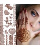 HennaTattoos  Henna Temporary Tattoos Brown Waterproof Tattoo stickers for Women Wedding Party Festivals  & Parties Decoration Suppliers 6Sheets - Buy Online on GoSupps.com