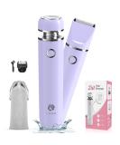 Cayzor Intimrasierer for Women - Waterproof 2 in 1 Wireless Razor for Intimate & Face Hair Removal - Painless & Suitable for Legs & Armpits - Purple - Buy Online on GoSupps.com