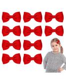 Sibba 10 Pieces Ribbon Hair Bows Alligator Clips Barrettes Ponytail Holder Cheerleading Hairpin Children's Day Easter Day School Styling Accessories for Women Toddler Baby Girl (Red) - Buy Online on GoSupps.com