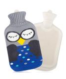 2L Hot Water Bottle with Cover for Neck & Shoulder Pain Relief - Hot/Cold Compress Rubber Bag for Hand/Feet Warmer - Blue Owl Design - Gift for Women, Parents, Children - Buy Online on GoSupps.com