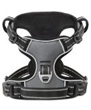 Heele Dog Crockery & No-Pull Harness | Adjustable Reflective Dog Dishes for Large Dogs - Gray XL - Buy Online on GoSupps.com
