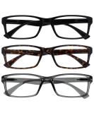 Buy Pack of 3 Short-Sighted Glasses for Men & Women - Black Brown Grey | International Shipping Available - Buy Online on GoSupps.com