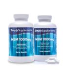 MSM 1000mg Tablets - Super High Strength Formula | 360 Tablets - 6 Month Supply | Vegetarian-Friendly - Buy Online on GoSupps.com