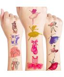 Ballerina Tattoos Themed Birthday Party Decorations Supplies Favors Decor 96 PCS 8 Sheets Cute Temporary Tattoo Stickers for Girls Kids Boys School Gifts Rewards Home Activity - Buy Online on GoSupps.com