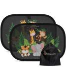Systemoto car sun protection baby with UV protection (2 Set) - car window sun protection for passenger cars for children with sweet animal motifs (wild life) - Buy Online on GoSupps.com