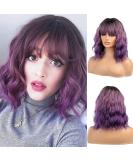 Esmee Ombre Violet Short Wig for Women | 14-Inch Heat-Resistant Synthetic Hair for Daily Wear & Cosplay - Buy Online on GoSupps.com