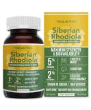 Siberian Rhodiola: Max Strength Rhodiola Rosea - 5% Rosavins, 2% Salidroside - BioPerine Absorption Enhancement, Grown in Siberia, DNA Verified - Reduce Stress, Enhance Energy & Cognition (60 Count) - Buy Online on GoSupps.com