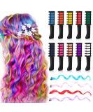 10 Pcs Hair Chalk Comb Set - Temporary Color for Kids | Washable Hair Chalk for Cosplay Carnival Halloween & Birthdays (10 Colors + 4 Tigs) - Buy Online on GoSupps.com