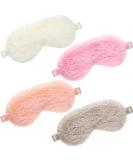 Silk Plush Eye Masks 4 Pack - Comfortable Sleep Mask for Men and Women - Colorful Satin Night Eyeshade Cover - Ideal for Travel and Nap - Solid Fresh Colors - Buy Online on GoSupps.com