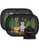 Systemoto Car Sun Protection for Babies - UV Protection (2 Set) | Child Safe Window Cover with Forest Animal Motifs - Buy Online on GoSupps.com