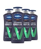 Vaseline Men Hand & Body Lotion Healing Moisture 20.3 oz - Pack of 4 | Non-Greasy Formula for Dry or Cracked Skin - Buy Online on GoSupps.com