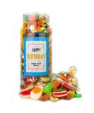 Happy Birthday Pick n Mix Sweet Jar Classic Retro Pick and Mix Jar 24cm x 9cm 650g Sweet Treat Gifting Co. - Buy Online on GoSupps.com