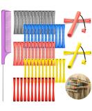 60 Pieces Hair Perm Rods Set Plastic Perming Rods Cold Wave Rods 5 Sizes Hair Curling Rollers with Rat Tail Hair Comb Stainless Steel Pintail Comb for Women Girls Hairdressing Styling - Buy Online on GoSupps.com
