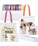 30 Pack Sublimation Blanks Tote bags MAFYE Reusable Grocery Bags DIY Heat Transfer Canvas Tote Bags Cosmetic Makeup Bags Shopping Bags with Customized Color for DIY Advertising Christmas Craft Gift - Buy Online on GoSupps.com