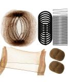 YGDZ 40pcs Invisible Hair Nets for Women & Girls with 10 Hair Bands & 40 Bobby Pins - Light Coffee 50cm - Buy Online on GoSupps.com