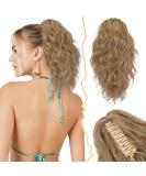 BARSDAR 30cm Short Wavy Ponytail Extension - Clip-In Multi-Layered Synthetic Hair for Women & Girls (Light Golden Brown & Blonde Mix) - Buy Online on GoSupps.com