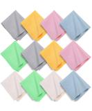 Hi-Fot Microfiber Glasses Cleaning Cloths - 12 Pack for Glasses Sunglasses Cameras & Tablets | Multicolor 5.7x6.9 & 14.5x17.5 cm - Buy Online on GoSupps.com