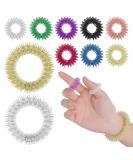 10-Piece Acupressure Massage Ring Set | Finger & Wrist Massage Rings for Stress Relief & Improved Blood Circulation - Buy Online on GoSupps.com