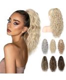 Brikabia 40cm Blonde Ponytail Extension - Curly Clip-In Hairpiece for Women | Premium Dirty Blonde Corrugated Extensions - Buy Online on GoSupps.com