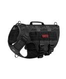 Oneigris no-pull dog harness Aire mesh adjustable safety harness Ultra breathable for large/medium dog breast harness Dog hardness with 2 handles dog vest black L (neck: 45-63cm breast: 68-91cm) - Buy Online on GoSupps.com