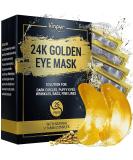 KINPUR Organic 24k Gold Under Eye Patches - Collagen Masks for Dark Circles, Puffy Eyes, Wrinkles - Hydrating Gel Pads for Eye Bags - 50pcs, All Skin Types - 25 Pairs - Buy Online on GoSupps.com