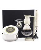 Premium Men's Shaving Kit | Stainless Steel Razor Foam Dish & Brush Set | Classic Shaving Essentials for a Superior Grooming Experience - Buy Online on GoSupps.com