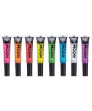 Neon UV Hair Colour Streaks Set | 8 Colors | Wash out Hair Dye Mascara | UV Glow - Buy Online on GoSupps.com
