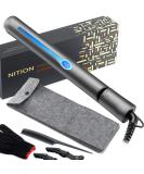 NITION Professional Salon Hair Straightener & Curling Iron with Argan Oil Ceramic Technology - 1 Inch Plate, LCD Display, Adjustable Temperature - Ideal for Healthy Styling on All Hair Types - Buy Online on GoSupps.com