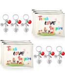 Teacher Appreciation Gift Set - 12 Pcs Makeup Bags & Keychains for Graduation (Delicate Style) - Buy Online on GoSupps.com
