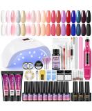 PEACECOLOR Gel Nail Kits Full Set for Beginners 15 PCS Nail Polish with 36W Lamp Kit Nail Gel Builder 10ML with Nail File Machine Basic Gel Extensions Nail Art Design Kit - Buy Online on GoSupps.com