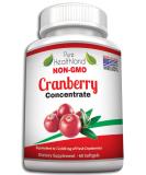 Pure Healthland Non-GMO Cranberry Concentrate Softgels - 60 UTI Support Pills - Buy Online on GoSupps.com