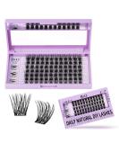 Eyelash Extensions - 84 PCs Z08 B&C Individual DIY Lash Clusters for Beginners - Reusable Eyelash Bush for Home Use (D-14mm) - Buy Online on GoSupps.com