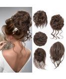 Fulang Hair 5-Pack - Large Wavy Bun Hair Parts with Rubber Bands | Stylish Updos & Messy Bun Extensions for Women - Buy Online on GoSupps.com