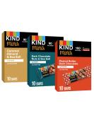 KIND Bar Minis Variety Pack Dark Chocolate Nuts Caramel Almond Sea Salt Peanut Butter Dark Chocolate Gluten Free Low Sugar 0.7 oz 30 Count - Buy Online on GoSupps.com