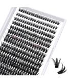 280 Pcs 10mm Cluster Lashes DIY Kit - 50D-D-0.07-10 Individual Wispy Bottom Lashes - C D Curl for At-Home Use - Buy Online on GoSupps.com