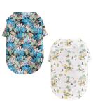 Yanmucy Hawaii Shirt for Small Dogs - 2-Piece Cool & Breathable Summer Pet Apparel with Coconut Tree & Palm Leaves - Perfect for Small Pets - Buy Online on GoSupps.com